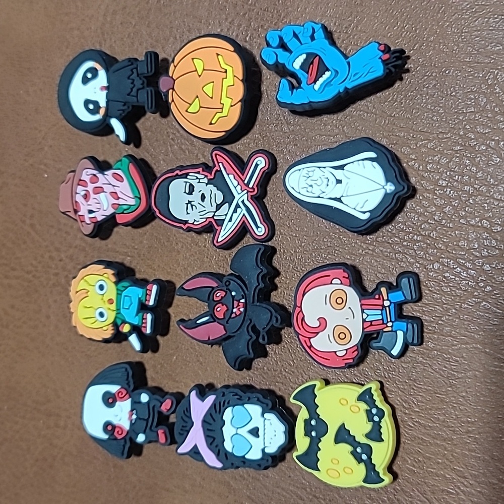 Horror-Themed Shoe Croc Charms Set